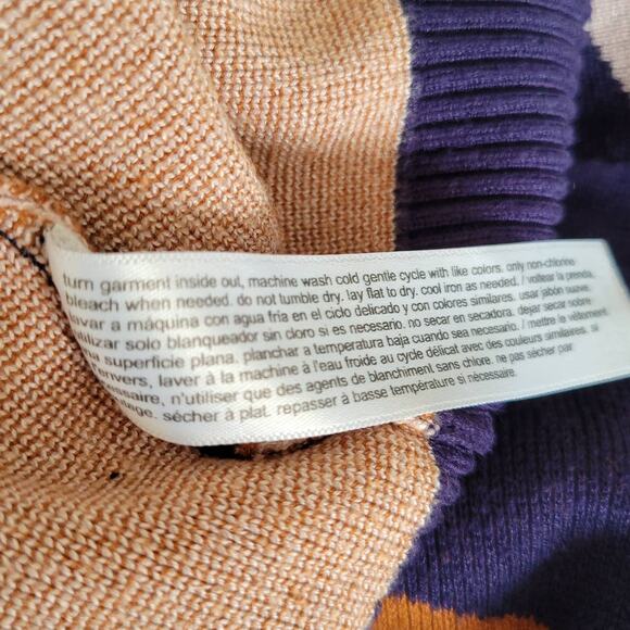 Eloquii Elements Chevron Sweater Colorblock Turtleneck Dolman Women 14/16 - Picture 11 of 12